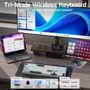 Aula H108 Wireless Silent Mechanical Keyboard with Number Pad Hot Swappable | Full Size Keyboard with Gasket Structure, RGB Backlit Light Box, Computer Gaming Keyboard with PBT Keycaps for PC/Office