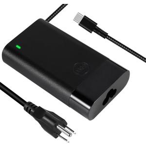 65W USB C Laptop Charger, Fast Charging AC Power Adapter for Dell HP Latitude XPS 13 Spectre x360 Envy Pavilion Chromebook, Universal 100-240V Lightweight Type C Charger for Samsung Phones