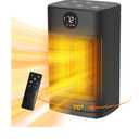 Space Heaters for Indoor Use, 1500W Portable Heaters with Remote and LED Display, PTC Ceramic Electric Heater with Thermostat, 70°Oscillation, 12H Timer, Desk Heater for office, Room Home Bedroom