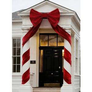 32 x 250 in Big Red Bow Easter Tree Topper Bow Giant 3D Velvet Ribbon Bows Decor for Party Birthday Christmas Home Decorations (One Size)