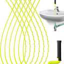 30 Inch Drain Clog Remover with Rotating Handle, Snake Clog Remover Tool & Plumbing Snake, Sink Pipe, Hair Snake Tool Drain Opener, Drain CleanerSticks, Hair Drain Cleaner(6pcs)