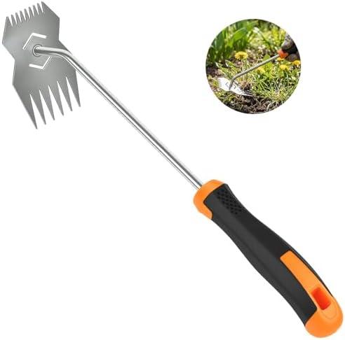 Garden Weed Tool,2026 Portable Weeding Tool,Stainless Steel Hand Weeder Tool,Adopt Anti slip Rubber handle,conforms to ergonomic curves,Suitable For Vegetable Cultivation And Horticulture on Farms