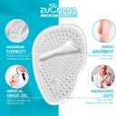 ZUCNANA Ball of Foot Cushions (2 Pairs Gel Shoe Inserts), Heel Inserts for Women, Non Slip Heel Pads, Heel Cushions for Women Foot Pain Relief and Comfort, One Size Fits Any (Clear)