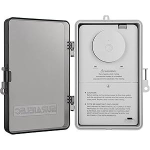 SURAIELEC WiFi Pool Timer, Outdoor Indoor Smart Switch, 40 AMP, 2HP, 120, 240, 277 VAC, Heavy Duty Pool Controller Light Timer Box for Pool Pump, Water Heater, Spa, Powerful Electrical Appliances