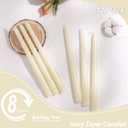 10-Inch Ivory Taper Candles - Dripless Smokeless Tapered Candle Cream Unscented Candlesticks Paraffin Wax Long Slow Burning Tall Candle Sticks for Dinner Business Wedding Restaurants 12 Pack