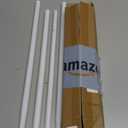 Curtain Rods for windows 32-62 inch, 5/8 inch Decorative White Splicing Heavy Duty Metal Curtain Rod set with Brackets