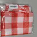 Hiasan Red and White Checkered Tablecloth Square for Outdoor Picnic, Dining,Spring Party - Water Resistant Washable Polyester Plaid Table Cloth, 60 x 60 Inch