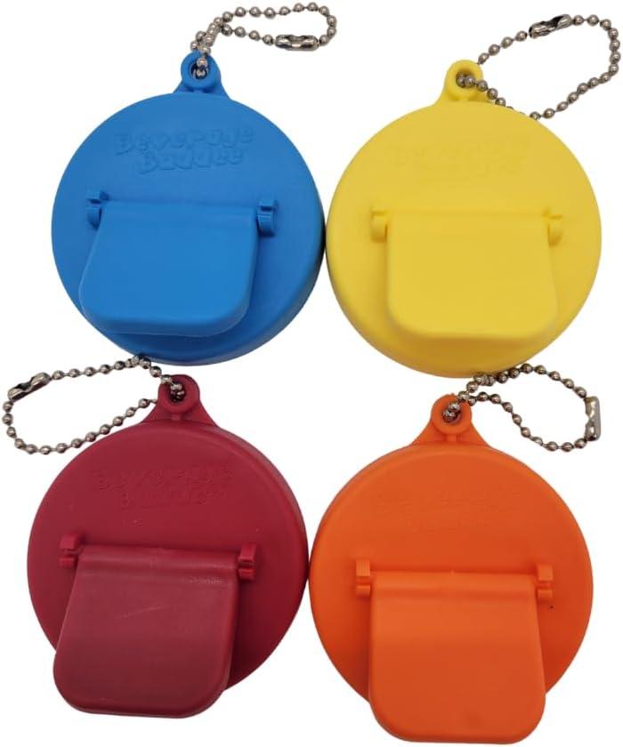 Can Cover - Best Can Cover For Standard Size Soda/Beer/Energy Drink Cans - Made In The USA - BPA-PCB Free - 4 pack (Assorted Color - Keychain)