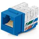 Everest 90 Angled RJ45 Cat6A Keystone Jacks 50-Pack in Blue - Slim Profile Female RJ45 Connectors - Cat 6A Keystone Jack - Compatible with 90 Angled Speed Termination Tool - easyJACK (B094WB91H3)