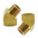 Legines 45 Degree Street Elbow 1/2" NPT Male x 1/2" NPT Female Brass Pipe Fitting (Pack of 2)