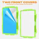SEYMAC stock Case for iPad Pro 13-inch M5-M4 2025-2024, Shockproof Heavy Duty Case with Screen Protector, Pencil Holder, Rotating Stand, Hand Strap, Shoulder Strap, Green