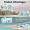 Portable Clip-On Fan, Mini USB Rechargeable 360 Rotatable Fan, 3-Speed Silent Mini Bladeless Fans (Blind Color)
