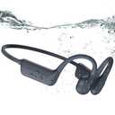 KOPIDOE Swimming Headphones, IP68 Waterproof Bone Conduction Headphones with 32GB Memory, Bluetooth 5.4 Open Earphones, Wireless Underwater Earbuds for Swimming, Running, Sports（Grey）