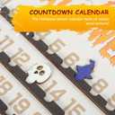 BESPORTBLE Halloween Countdown Calendar Wooden Coffin Shape 3D Advent Calendar Indoor Halloween Decor Party Decorations Holiday Countdown