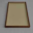 Oirlv Wood Flat Jewelry Tray Stackable Jewelry Drawer Organizer Showcase Jewelry Holder (Creamy-white flat tray)