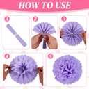 EASY JOY 15 Pcs Multicolor Tissue Paper Flowers Rainbow Hanging Paper Pom Pom Decorations Tissue Pom Poms for Birthday Fiesta Mexican Party Classroom Home Wall Ceiling Wedding Baby Shower DIY Arts