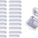 Mini Square Storage Containers and Organizer with Hinged Lid,Transparent Craft Supply Box for Earrings Chains Tiny Items Earplug (160)