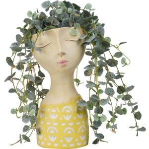 DiliComing Face Planter-Pots for Indoor Plants - 11 Inch Tall Planters for Flowers Head Planter with Drainage for Patio Yard Garden Succulent Pots Garden Decor 6 x 6 x 11 Inch