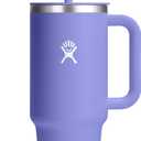 Hydro Flask 40 Oz Travel Tumbler with Handle, Lid and Straw - Insulated Stainless Steel in Lupine