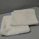 Pallene Faux Fur Plush Spring Throw Pillow Covers 24x24 Set of 2, Soft Fluffy Couch Pillow Covers for Living Room, Cream White