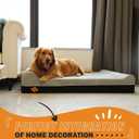 Laifug Orthopedic Dog Beds for Large Dogs,7" Memory Foam Dog Beds,Durable Water Proof Liner Removable and Washable, Nonskid Bottom, Slate Grey 50"x36"x7"