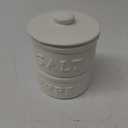 Mud Pie Salt & Pepper Cellar, Off-White, 6" X 3.5" dia