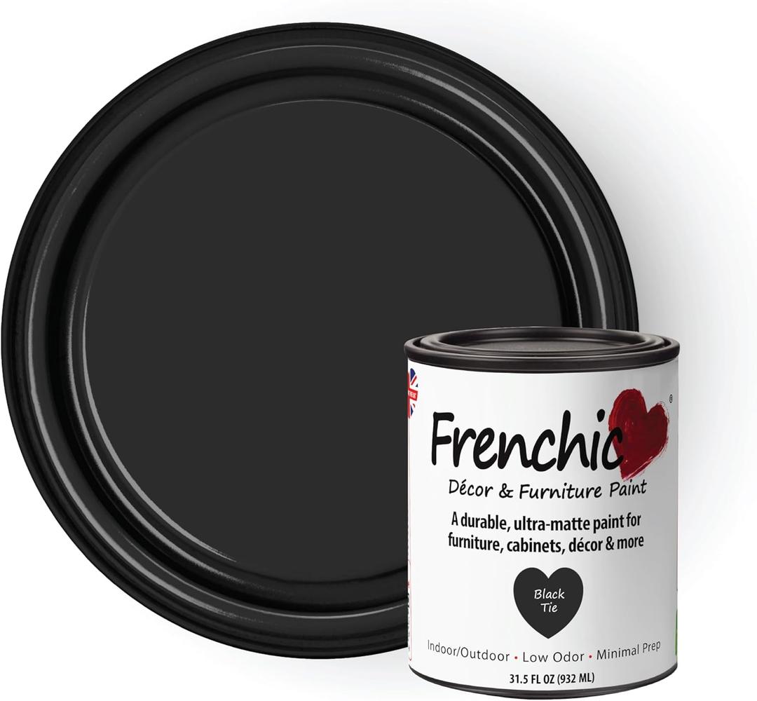 Frenchic Ultra Matte Dcor and Furniture Paint, Black Tie, Quart