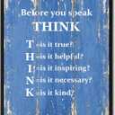 Before You Speak Think Handcrafted Framed Canvas Print, 22 in x 29 in