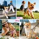 Pawaboo Small Dog Harness and Leash Set, Puppy Harness X-Frame No Pull No Choke, Dog Vest Harnesses Adjustable Sized Dogs,Soft Breathable Pet Harnesses for Walking, XS, Pink Leopard