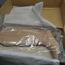 festooning Women's Knee High Boots Pointed Toe Inner Zipper Western Cowboy Boots Pull On Chunky Heel Wide Calf Tall Boots for Ladies (9.5, Beige)