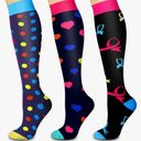 Laite Hebe 3 Pack Medical Compression Sock-Compression Sock for Women and Men-Best for Running,Nursing,Sports L-XL