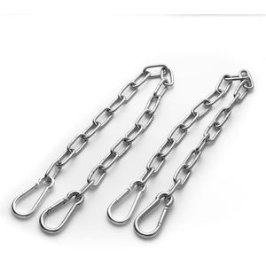 2 Pack Extension Chain with 4 Carabiners for Hammocks Stand Porch Swing Chairs Punching Bags, 21 inches Length, 450 Lbs Capacity