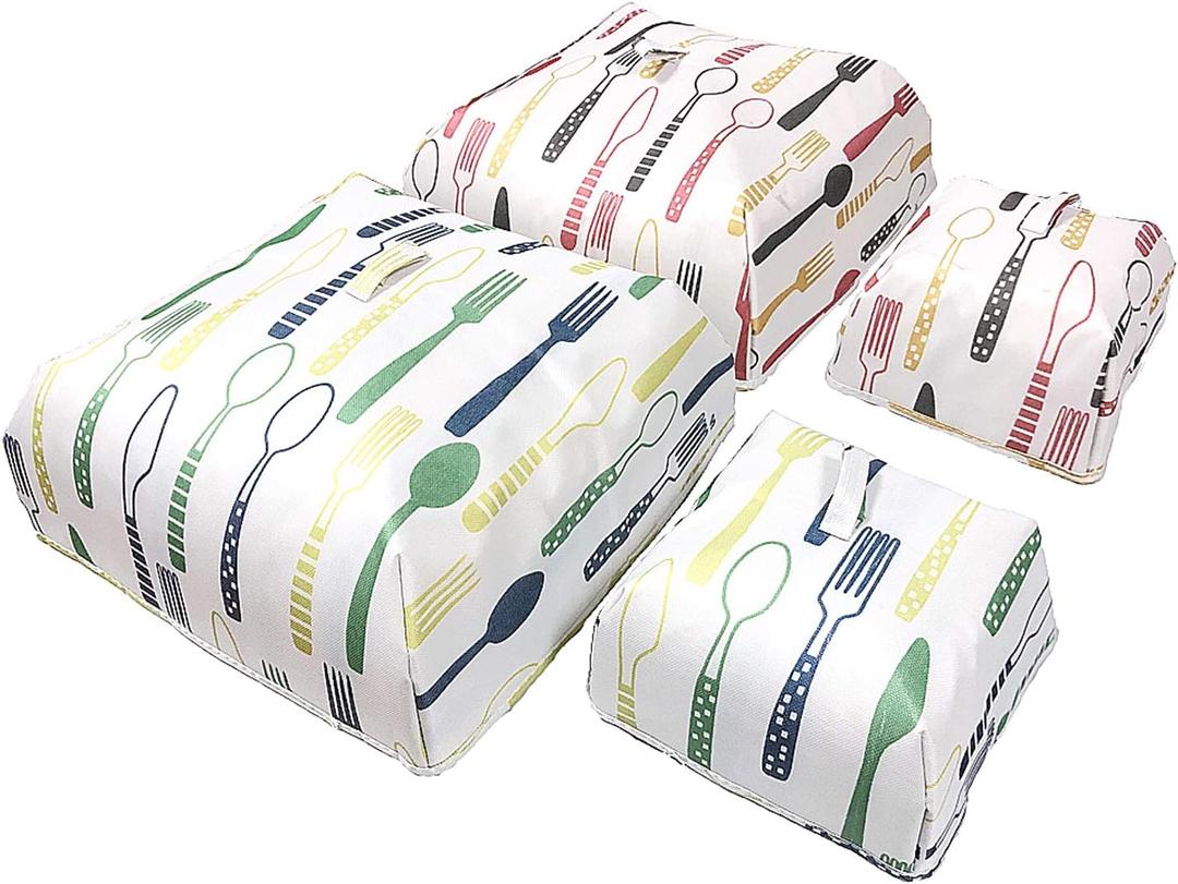 Insulated Food Covers 4 Pieces Foldable Cover for Food Collapsible Food Tent Kitchen Restaurant Picnic (Red-Green) Insulated Food Covers 4 Pieces Foldable Cover for Food Collapsible Food Tent Kitchen Restaurant Picnic (Red-Green)