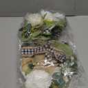 Giegxin 2 Pcs 17" Eucalyptus Wreath Swag Artificial Spring Floral Swag for Front Door Kitchen Cabinet Farmhouse Peony Teardrop Wearths Decor with Ribbon Rustic Wall Hanging Decor for Window Porch