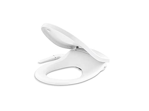 KOHLER PureWash M250 Manual Round Bidet Toilet Seat, White, Quiet-Close Lid Prevents Slamming, Easy Installation with Quick-Release Hinges, Adjustable Spray Position & Pressure