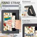 CoBak Case with Stand for Kindle Paperwhite 12th Gen 2024 Released (7") & Kindle Colorsoft Signature Edition - Durable PU Leather Cover with Auto Sleep Wake, Card Slot, Hand Strap Feature, Floralia