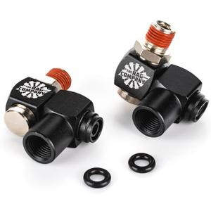 The Rag Company Ultra Air Hose Swivel Kit - Easily Maneuver Air Compressor Tools in Small Spaces with Universal Adapters - 2 pk