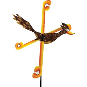 Whirligig Spinner Road Runner 29"  Lively Wildlife-Themed Design, Weather-Resistant Outdoor Decor, Durable & Lightweight for Patios, Yards, and Gardens - Eye-Catching Wind Spinner