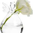 Two's Company Hand-Blown Glass Angel Bud Vase, 4.5-Inch Height