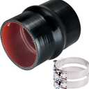 3.0" ID Silicone Hump Hose Coupler with 2 Tension Heavy-Duty Clamp,High Temp 4-Ply Reinforced 5MM Wall 4.0" Length (Qty 1) For Pipes Connecting