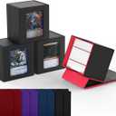 ZLCA 4 PCS MTG Commander Deck Box, Card Deck Box for Trading Card, Holds 110+ Double Sleeved Cards Fits for Magic Cards TCG CCG (Multicolor)