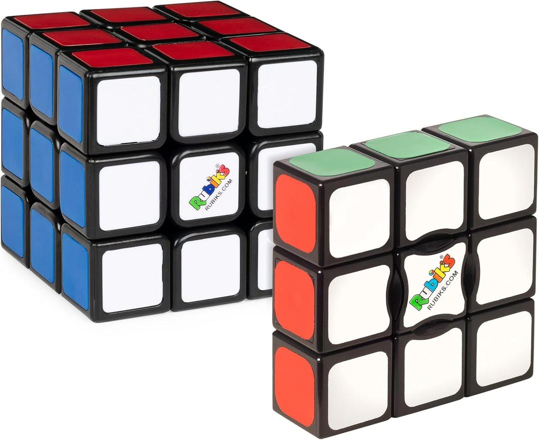 Rubik's Cube Starter Pack - The Original 3x3 Cube and 3x3x1 Edge Gift Set - Stress Relief Fidget, 6064005