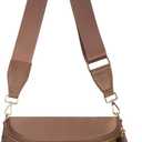 Pure Colour Crossbody Bag Bum Bag for Women,Spacious Purse Fanny Packs Belt Bag,Oversized Bum Bag (Colour Bum Bag-Coffee), 11.0 Inches X 8.6 Inches X 4.5 Inches