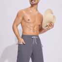 SILKWORLD Men Swim Trunks with Compression Liner 7" Bathing Suits Quick Dry Swimming Shorts with Zipper Pocket (XXL)