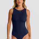 ANRABESS Bodysuits for Women Summer Sleeveless Slim Fitted Crew Neck Bodysuit Tank Tops 2026 Sexy Going Out Trendy Outfits