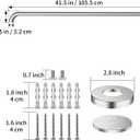 ZUEXT 2 Pack 42 Inch Extra Long Brushed Nickel Bathroom Grab Bar, 1.25" Dia