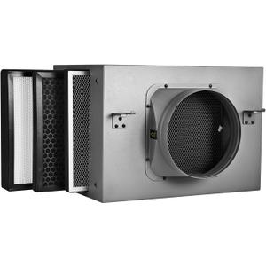 Inline Filter Box 8", 3-Layer Air Filtration Box with High Efficacy HEPA and Carbon Filter, Box Fan Filter for 8 Inch Inline Duct Fan for Whole House and HVAC Ventilation Systems