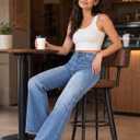 EMMIOL Flare Jeans for Women High Waisted Bootcut Jeans for Women Stretchy Denim Bell Bottom Pants Y2K School Outfits