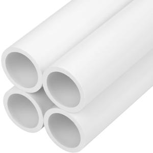 4Pcs 1 Inch PVC Pipe 34"(2.83FT) Long White Sch40 Industrial PVC Pipes for Home DIY, Greenhouse, Garden, Farm, Workshop, Furniture Grade(1" x 34"L)