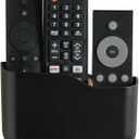 LINFIDITE TV Remote Holder Wall Mount Remote Control Holder for Bed Universal Bedside Wall Remote Holder Caddy Organizer Hole-Free Remote Control Holder (For 2 Or 3 Remote ControlsBlackQuantity1 (1Pack)